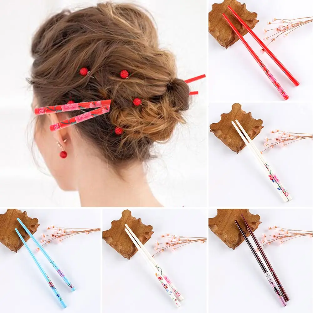 Fashion Women Retro Style Hair Stick Chopstick Hairpin Hand carved
