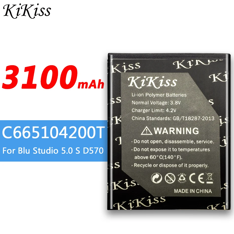 3100 мАч C665104200T для Blu Studio 5,0 S D570 D-570 D570A D572A Y530Q батарея для смартфона большая мощность 3100 мАч