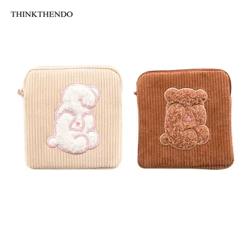 

Portable Corduroy Sanitary Towel Storage Case Bag Holder Napkin Pad Organizer