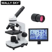 

Monocular Microscope Student Biological Microscope 40X-1600X with LED Illumination with Smartphone Adapter Science Experiments P