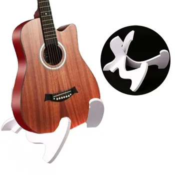 

White Guitar Holder Stand Ukulele Shelf Ukulele Folding Vertical Stand Beautiful Designed With Exquisite Workmanship Practical