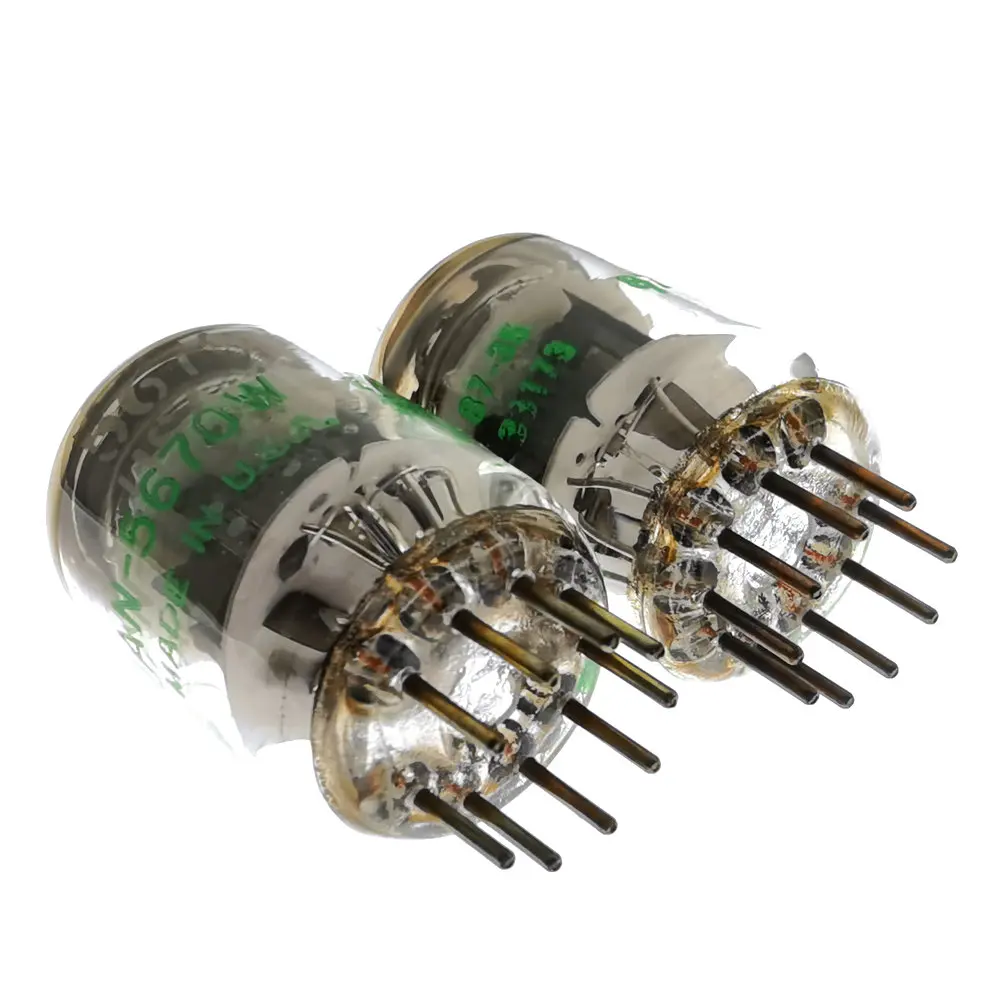 2 шт. 5670 вакуумная трубка Hifi аудио JAN 5607W США GE5607W Замена 6N3 6H3n 2C51|Операционные
