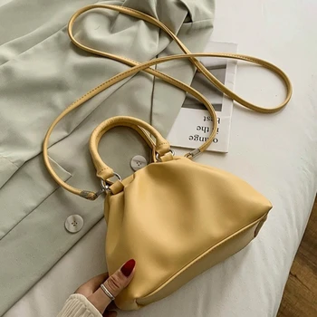 

New Elegant Female Shoulder Handbags Small PU Leather Crossbody Bags for Women Casual Solid Color Ladies' Travel Tote Bags Sac