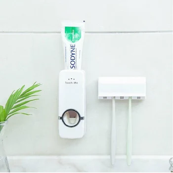 

Automatic Toothpaste Dispenser Family Toothbrush Holder Bathroom Household Items Bathroom Accessories Set Banheiro