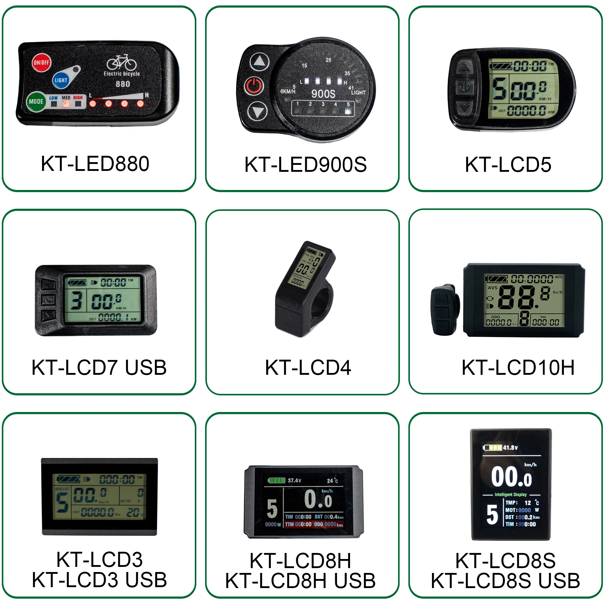 Дисплей для велосипеда BOLLFIT Kuteng KT 36 В 48 LCD3 LCD4 LCD5 lcd7 lcd8 lcd8h led880 E|Аксессуары