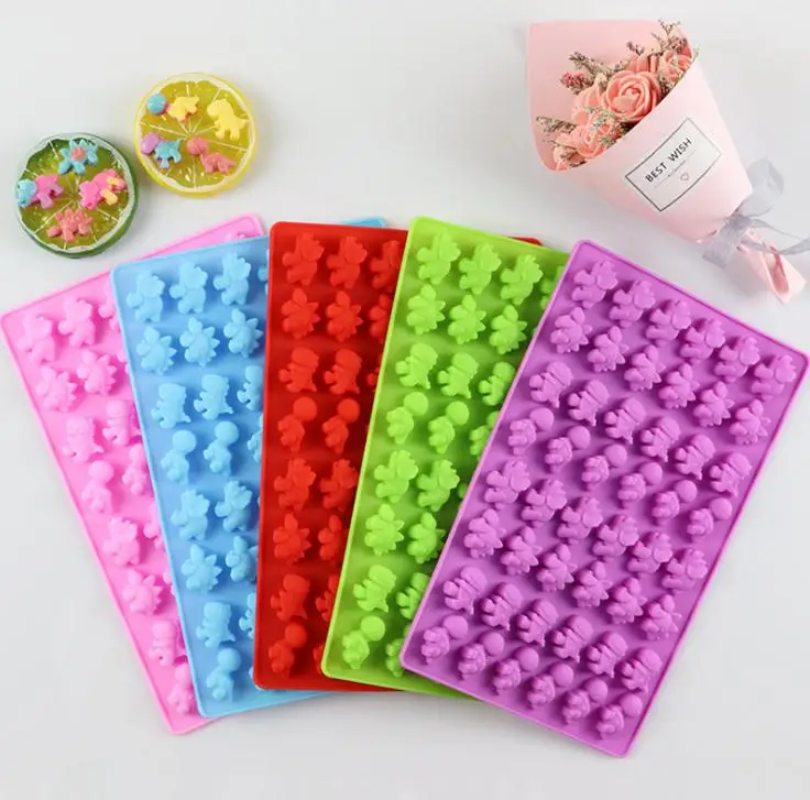 Динозавр форма для десертов силиконовые антипригарные BPA бесплатно Gummie конфеты формы для шоколада кубик льда динозавры желатиновые лотки SN1998