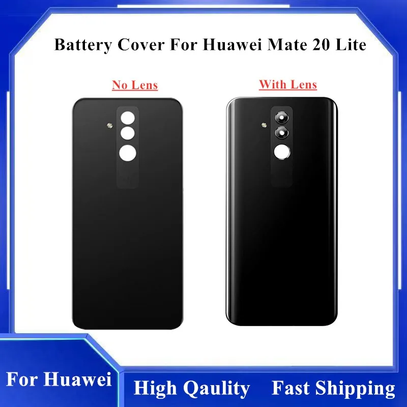 For Huawei Mate 20 Lite Back Glass Panel Rear Door Housing Case With Camera Lens Battery Cover Replacement Mate20lite | Мобильные