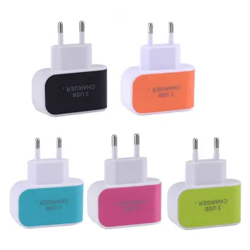 

5V 3.1A Triple USB Port Charger Wall Home Travel AC EU US Plug Adapter Universal Fast Charging For Android Phone Mobile Smart