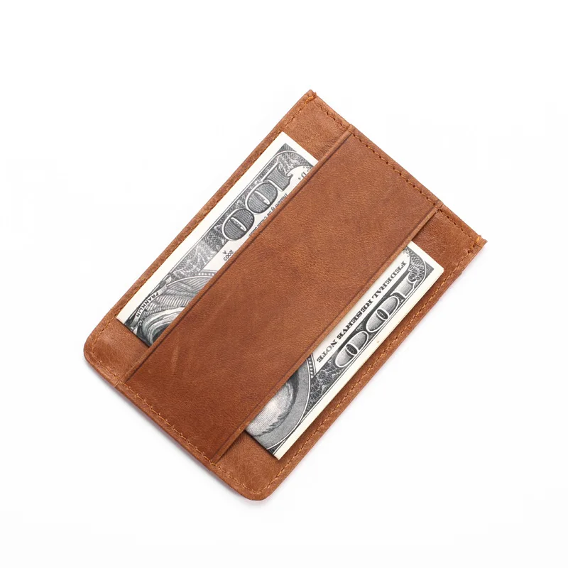 

2020 New Style Manufacturers Direct Selling Genuine Leather Card Bag Card Holder RFID Anti-Theft Card Holder