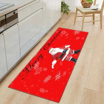 

Carpet Christmas Pattern Santa Claus Area Rug Non-Slip Decorative Floor Mat For Kitchen/Living /Room /Bedroom Playing