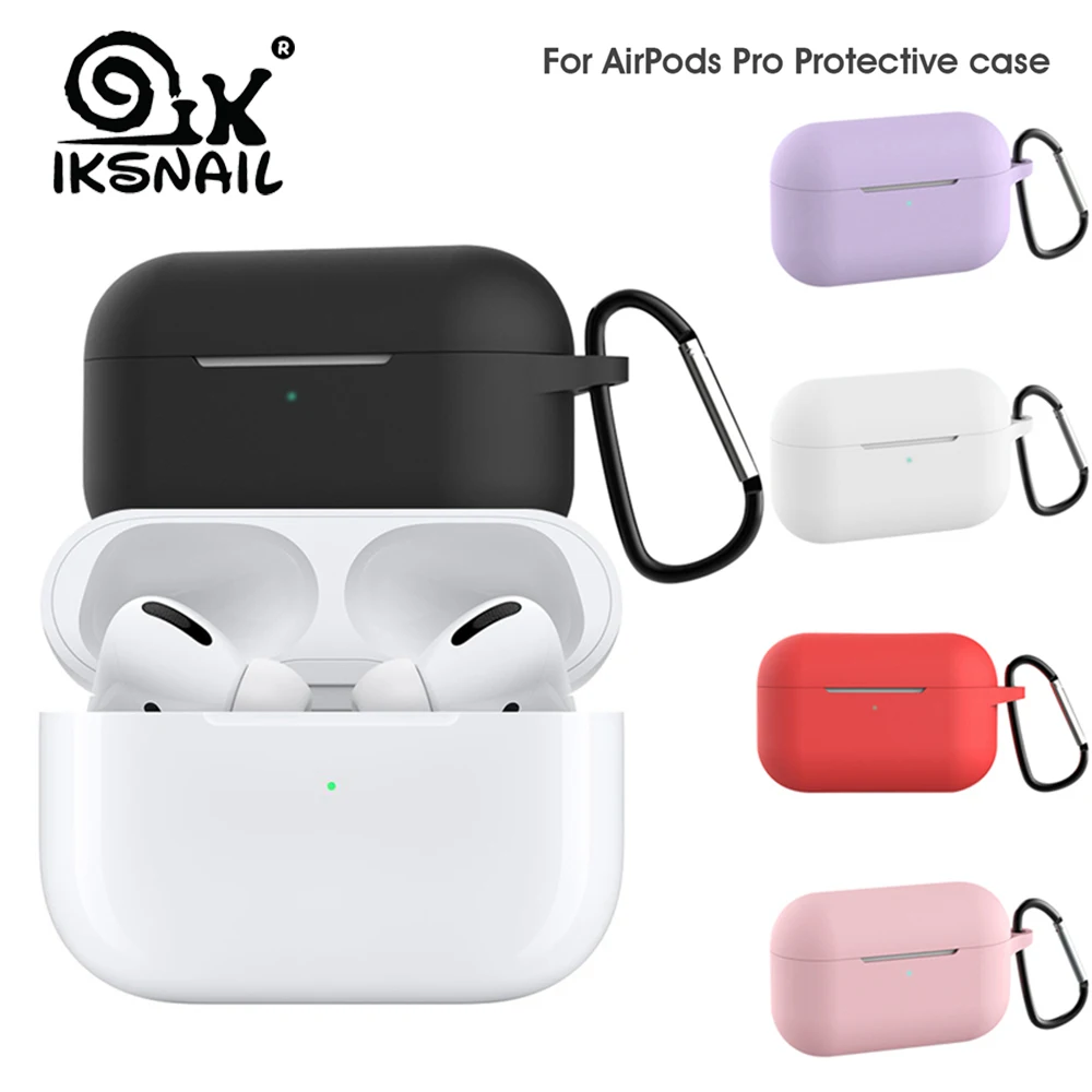 Силиконовый чехол IKSNAIL для Airpods Pro беспроводной с Bluetooth Apple наушников Air Pods pro 3 |