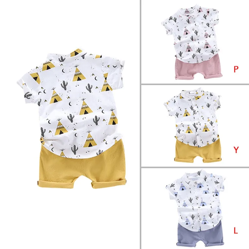 Комплекты одежды для маленьких мальчиков, Bebe, модная футболка+ однотонные штаны, комплект, летняя детская одежда хлопковый спортивный костюм для малышей