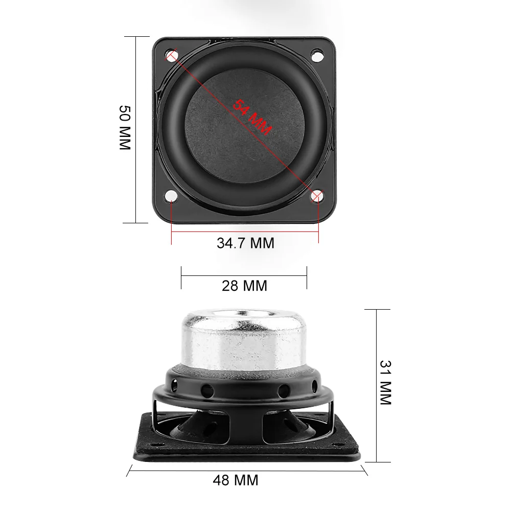 AIYIMA 2Pcs MINI Full Range Speaker Driver 12 Ohm 10W Portable Speakers Paper Cone Neodymium Loudspeaker DIY Audio Bluetooth AIYIMA 2Pcs MINI Full Range Speaker Driver 12 Ohm 10W Portable Speakers Paper Cone Neodymium Loudspeaker DIY Audio Bluetooth