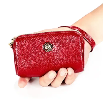 

Fashion Genuine Leather Women Coin Purse Zipper Small Mini Female Wallets