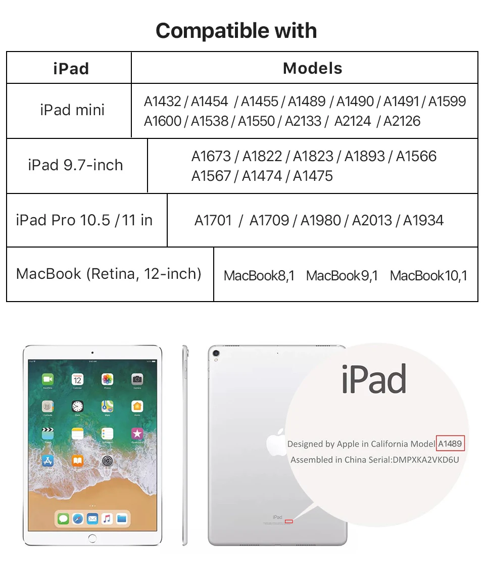 ipad型号对照图