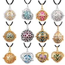 16 мм колокольчик Музыкальный шар клетка медальон ожерелье беременность ожерелье для ароматерапии эфирное масло для беременных женщин