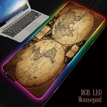 

Mairuige DIY Map Gaming RGB Large Mouse Pad Gamer Big Mat Computer pad Led Backlight Mause with Wireless Charger