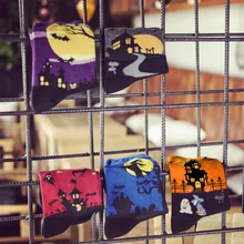 Серия на Хэллоуин, женские милые носки, хлопковые модные забавные носки с изображением маленького дьявола и замка, Modis Mode Femme Harajuku Meia