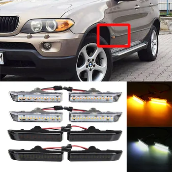 

New Pair LED Side Marker Lights 12V Turn Signal Light Panel Lamp Blinker for BMW 3 SERIES E36 for coupe X5 E53 00-06