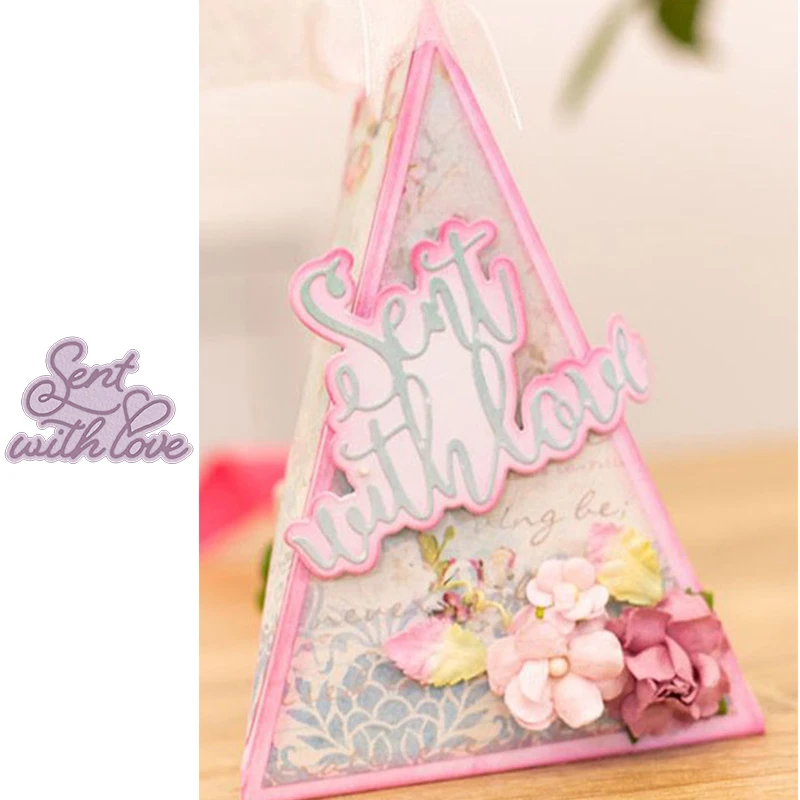 Sent With Love Artistic Words Letters Metal Cutting Dies Scrapbooking Album Paper DIY Cards Crafts Embossing New 2019 | Дом и сад