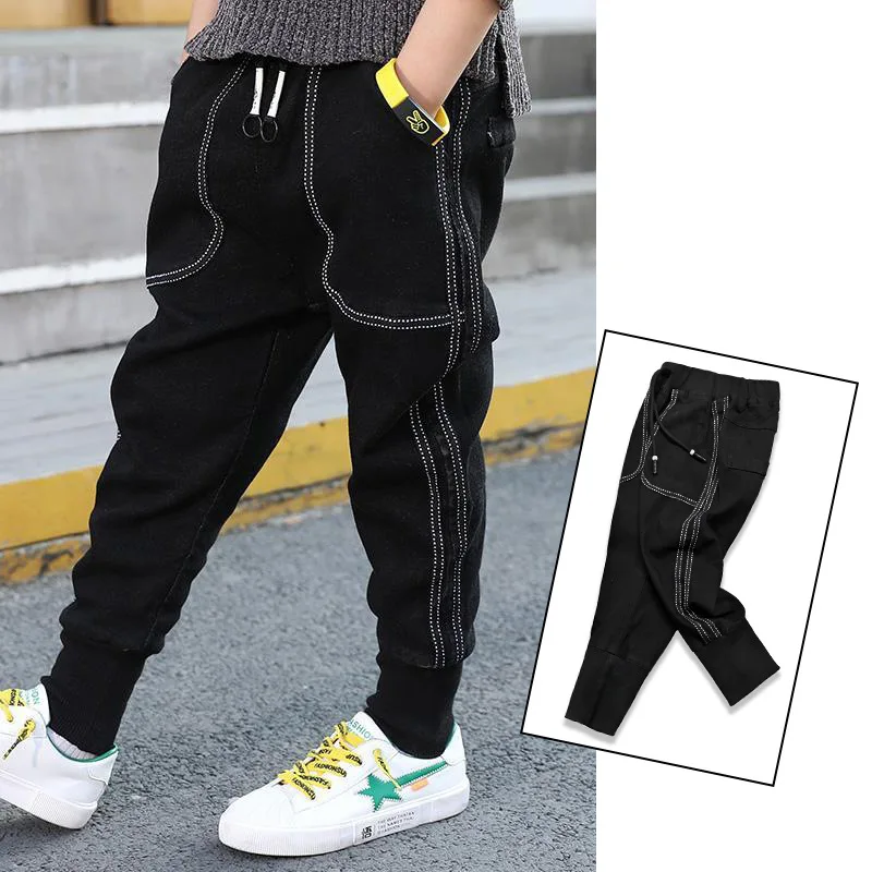 

2019 New Style Spring And Autumn Hot Selling Children School Season Campus Casual Jeans Trend of Fashion Charm Casual Pants