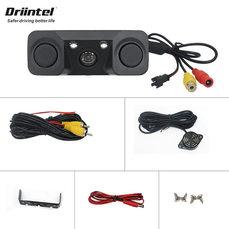 Водонепроницаемая видеокамера заднего вида Driintel 3 в 1 с 2 радар детекторами и