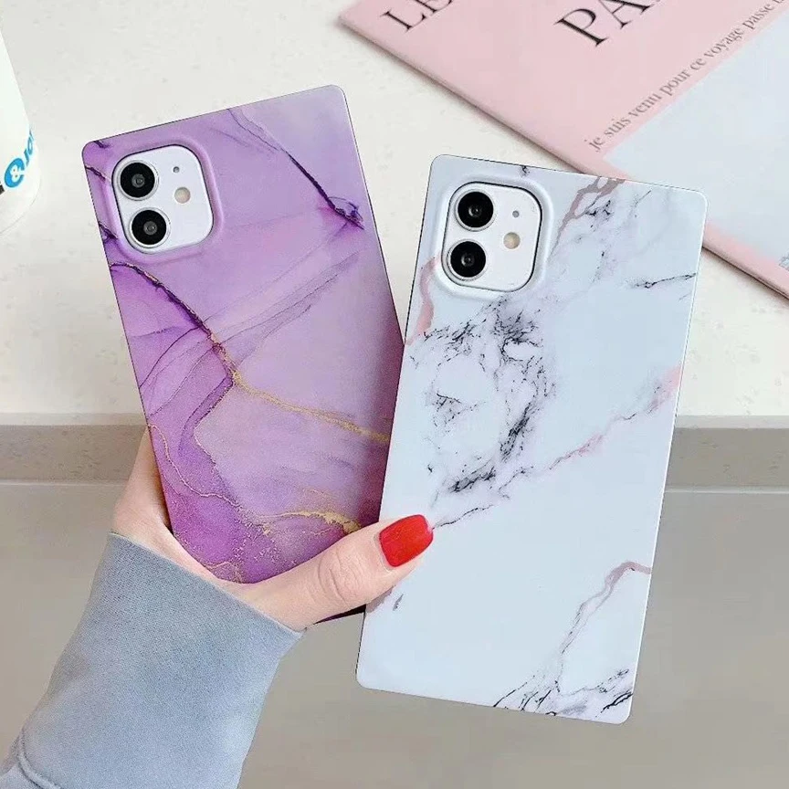 Phone Case For iPhone 12 11 Pro Max SE 2020 XR X XS 7 8 Plus 11Pro Marble Flower Clear Jade Bumper Back Protector Cover | Мобильные