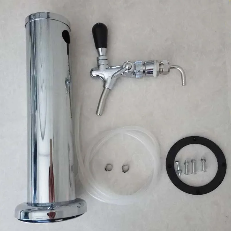One Way Stainless Steel Beer Tower Set with Compensator Beer Tap / Faucet,beer brewing accessories