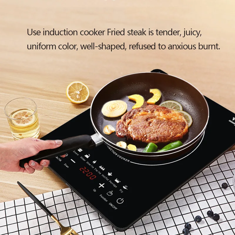Induction Cooker Cookware Household Cooktop 220v Induction Stove Hot Plate Hob Bake Pan Oven Hot Plate 110v Cooker G77