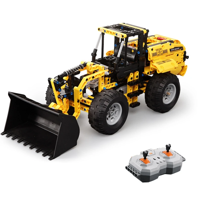 

2.4G RC Bulldozer Excavator Forklift Building Blocks Engineering Truck Technic DIY Assemble RC Truck for Kids