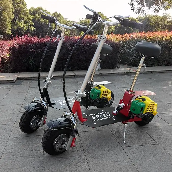 

52CC Two-stroke foldable gasoline scooter scooter high-speed two-wheeled fuel scooter children's toy DIY modified motorcycle