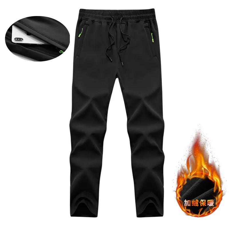 

Outdoor Trousers Men And Women Trousers Winter Brushed And Thick Soft Cover Windproof Waterproof Large Size Thick-Fleece Stretch