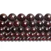 Wholesale Natural Stone Beads Dark Red Garnet Round Loose Beads For Jewelry Making DIY Bracelet 15
