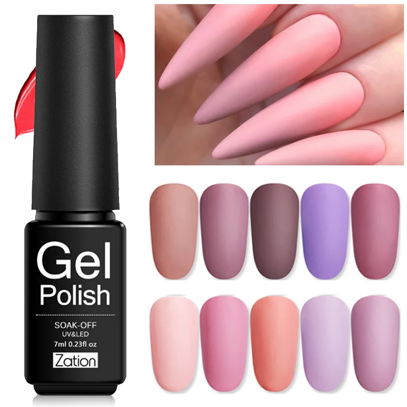 

Zation Gorgeous Gel Nail Polish Painting Matte Top Nails Semi Permanent Nail Gel Polish Varnish Soak Off Primer for Manicure