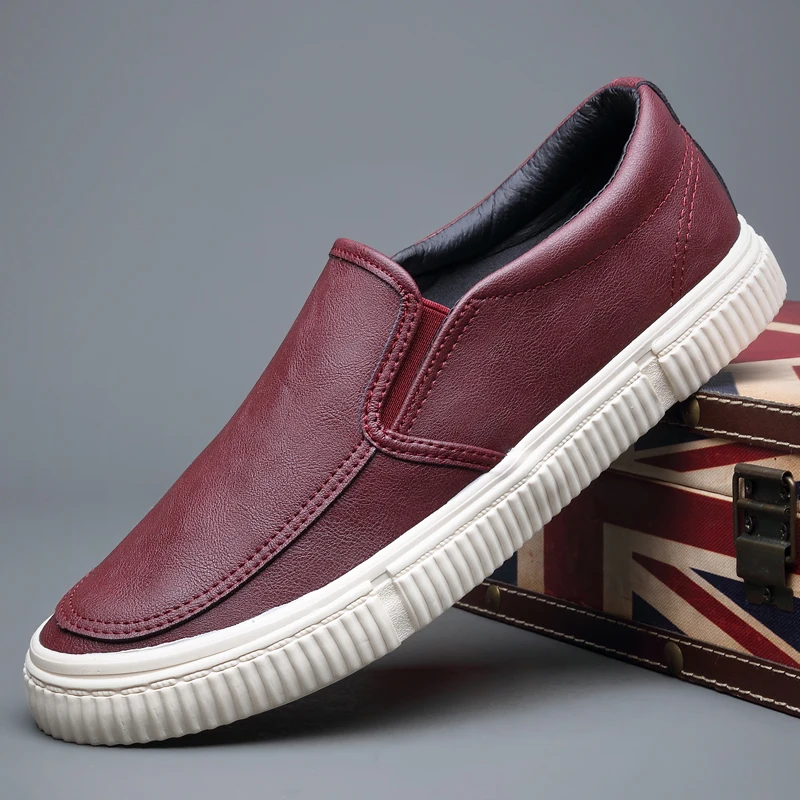 Новая мужская Вулканизированная модная трендовая обувь лоферы на каждый день в британском стиле