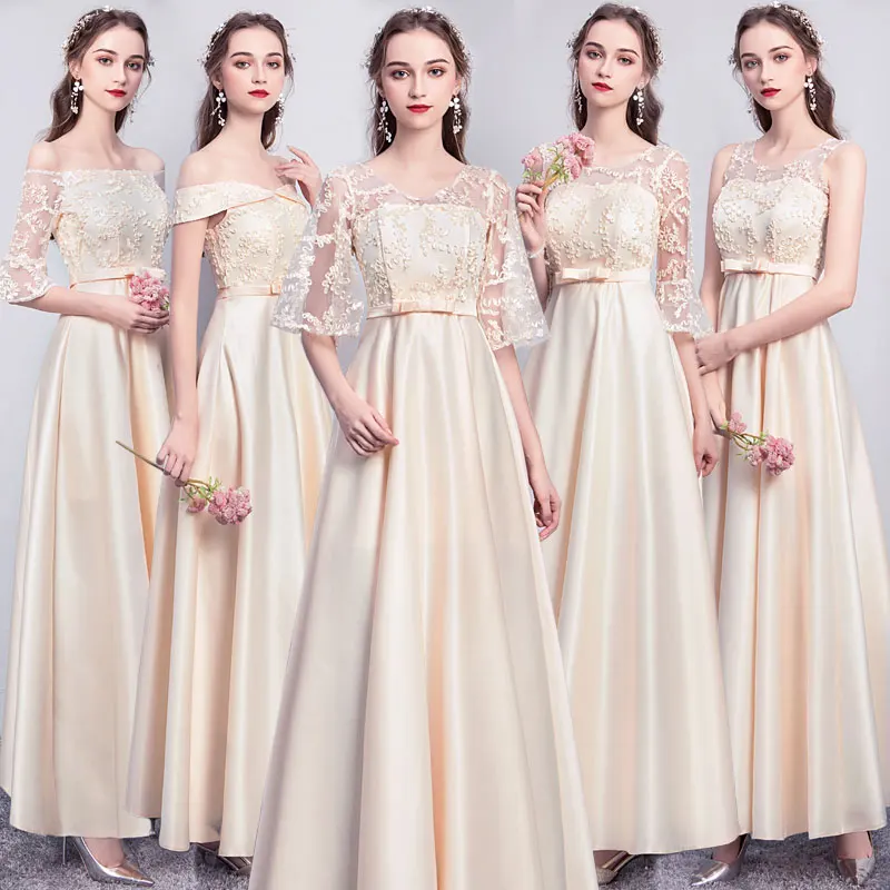 

Burgundy Bridesmaid Dresses Plus Size Satin Elegant Summer Prom Party Champagne Matron of Honor Robe Sexy Prom Club Dress Sister