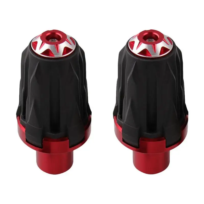 1 Pair Motorcycle Frame Anti-fall Pole Sliders Aluminum Alloy Stainless Steel Falling Protectors Crash Pads for YAMAHA HONDA - Цвет: Красный