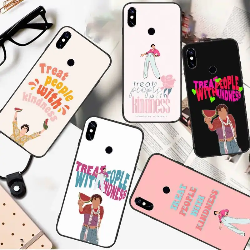 

Harry Styles Treat people with kindness Phone Case For Xiaomi Redmi Note 4 4x 5 6 7 8 pro S2 PLUS 6A PRO