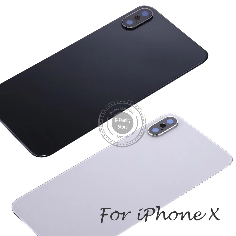 E-family Задняя крышка батареи для iPhone 8G 8 Plus задняя дверь корпус чехол для iPhone X задний корпус Замена с объективом камеры