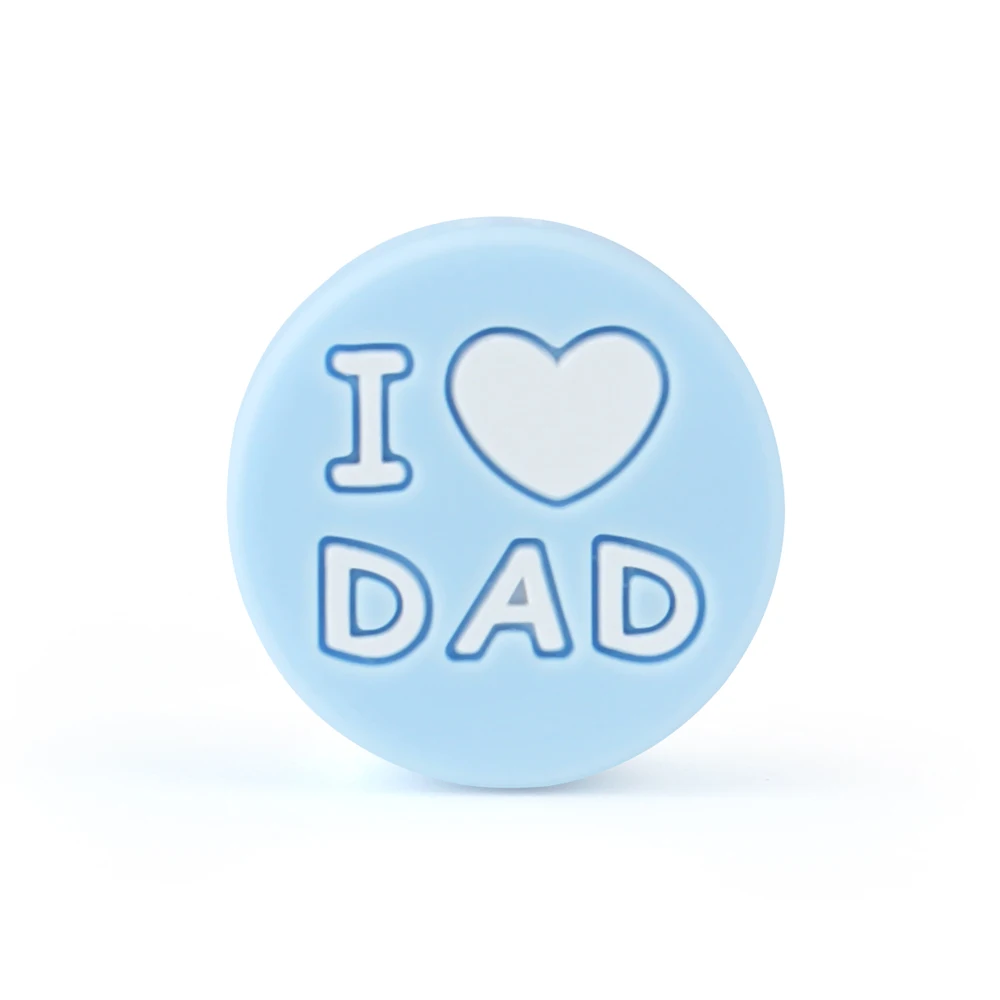 pastel blue-10pcs Keep& grow 10 шт Силиконовые Бусины I love mom Товары для детей игрушки для прорезывания зубов для изготовления ювелирных изделий DIY силиконовые бусины без бисфенола Mordedor - Цвет: pastel blue-10pcs