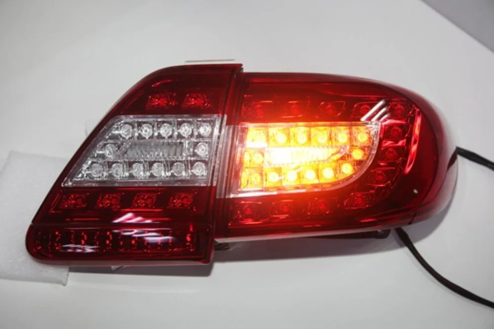 4 шт. для Toyota венчик Альтис светодиодный задний фонарь задние фонари 2011 2012 2013 Год Дым черный/красный белый цвет