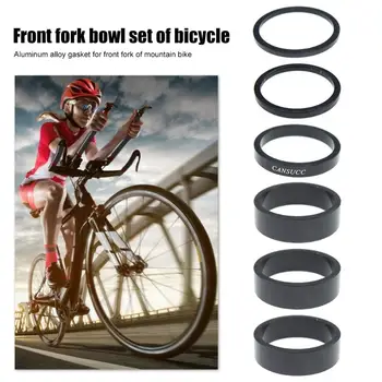 

6pcs/set Bicycle Front Fork Washer MTB Mountain Bike Aluminum Alloy Headset Spacer Gasket Ring 2/3/5/10mm Bike Accessory