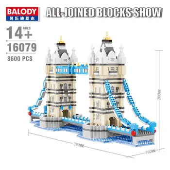 

London Bridge Diamond Mini Building Block World City Famous Architecture Model Collection For Mirco Brick Toys 16079