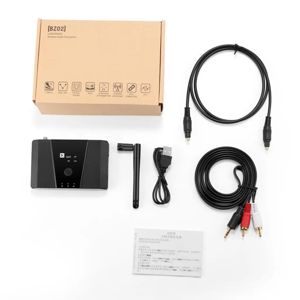 Большой диапазон Bluetooth 5,0 передатчик приемник CSR8670 3 в 1 Музыка Аудио адаптер с низкой задержкой APTX HD HIFI Spdif RCA AUX 3,5 мм ТВ