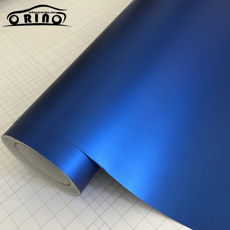Blue Metallic Chrome Vinyl Wrap Film-2