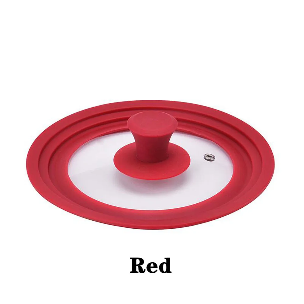Multifunctional Round Silicone Glass Wok Pan Lids Cover 16222832cm Perfect For Frying Cooking Visual Pot Lid - 9