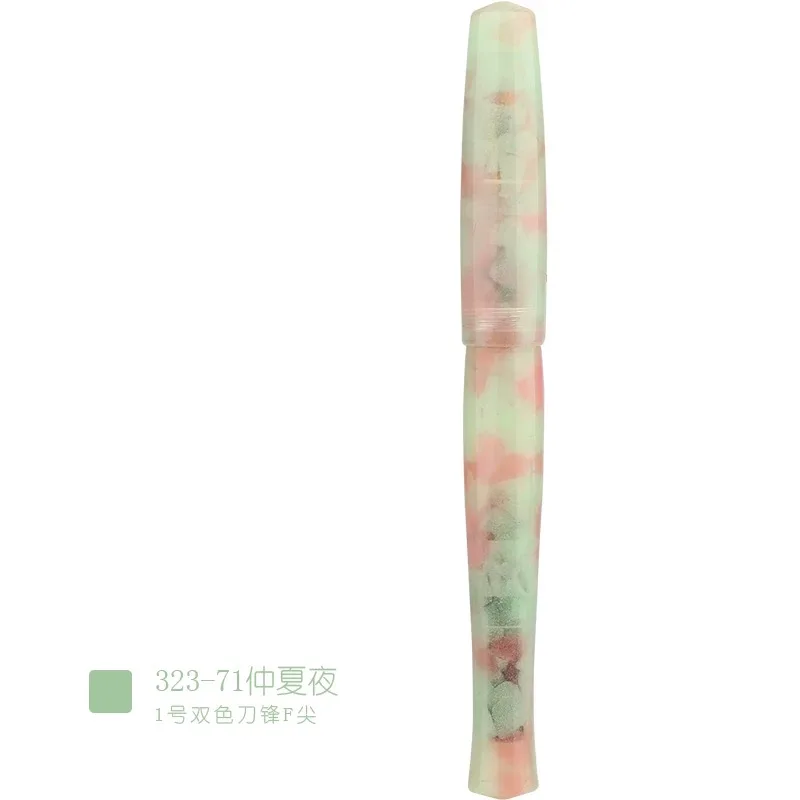 71 midsummer night Penbbs323 каллиграфия ручка Китай акриловый цвет взрослый Подарочная коробка поток отрицательное давление вакуум F Перо прозрачный Moonman - Цвет: 71 midsummer night