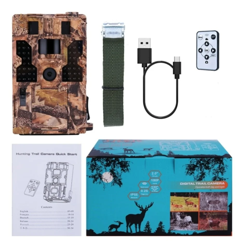 32pcs 850NM IR LEDs TOMSHOO Trail камера 20M 1080P 30fps охотничья камера с 32 шт. 850NM ИК светодиодами ночного видения 0,2 s время триггера 20 м Диапазон - Цвет: 32pcs 850NM IR LEDs