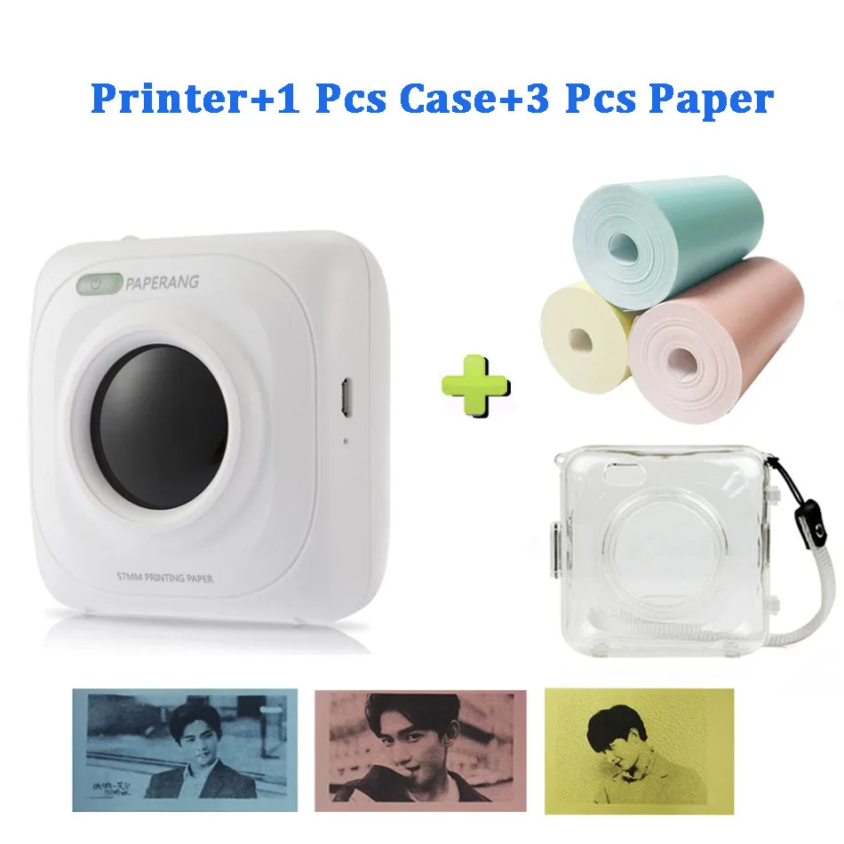 Portable Bluetooth Thermal Printer Mini Pocket Photo Printer For Mobile iOS Android Handheld Paperang Pictures Machine sprocket mini printer Printers