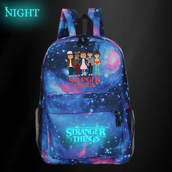 

Stranger Things Galaxy Men Women Luminous Backpack New Pattern Boys Girls Back to School Gift Mochila Fashion Teens Rucksack